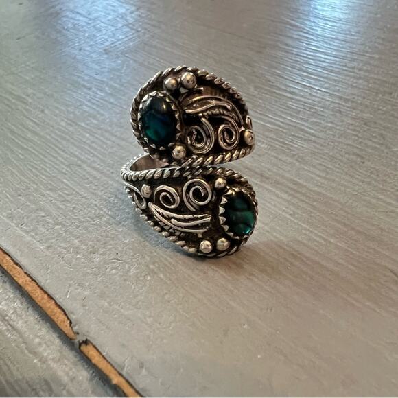 SC Signed Sterling Silver Ring Size 6.75 - Picture 6 of 11